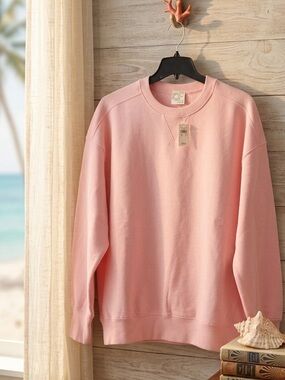 Offline by aerie Pink Pullover Crewneck Sweatshirt